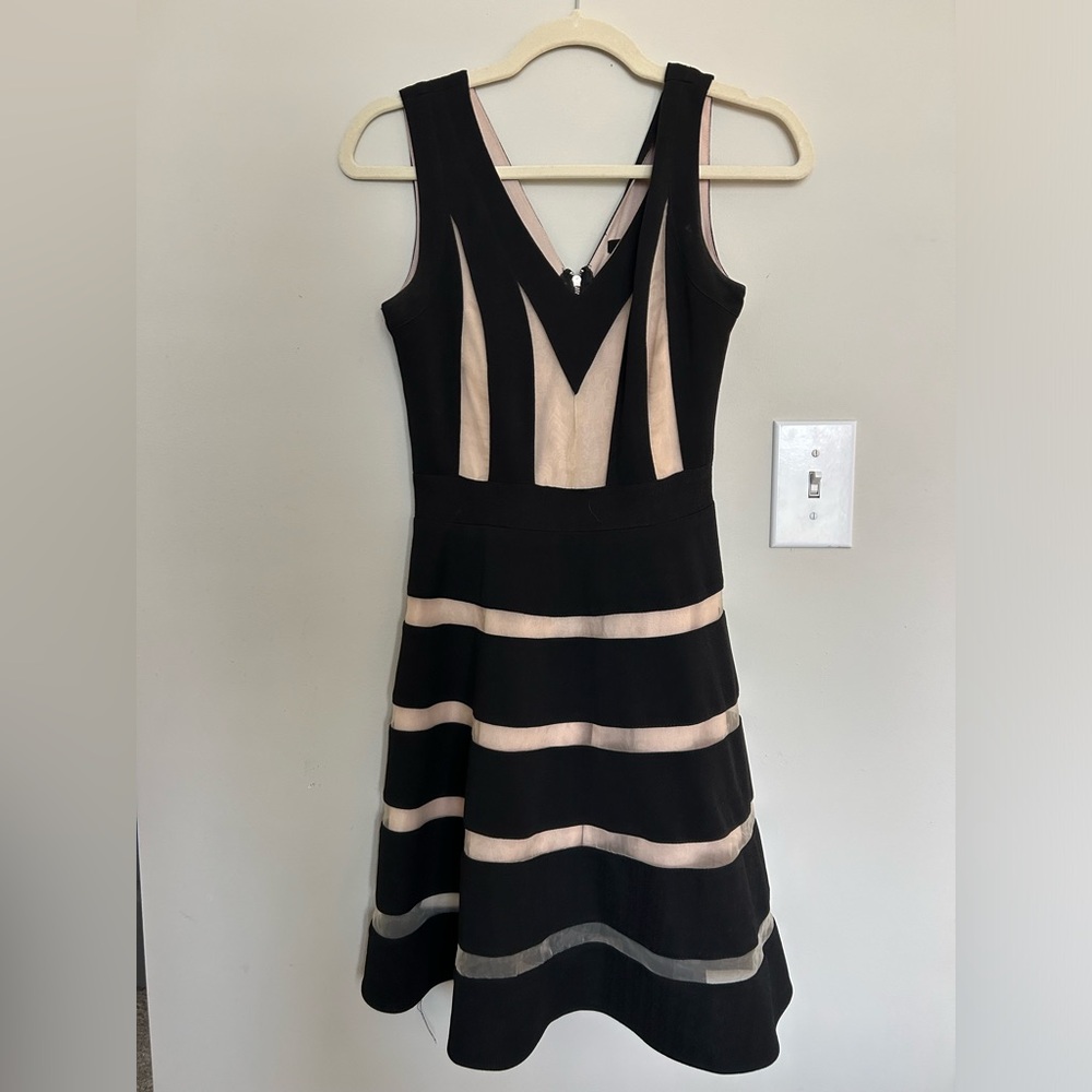 Semi formal black mesh dress